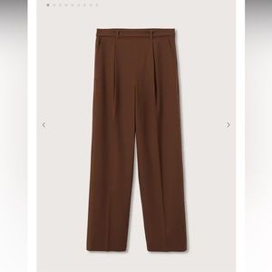 High-waist brown pants